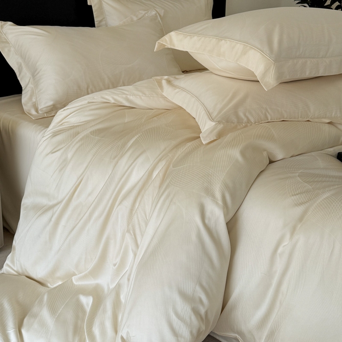 91家纺网 家纺一手货源 找家纺 莱豫家纺 2025新款天丝棉提花四件套 媞娜米