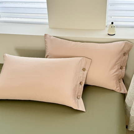 91家纺网 家纺一手货源 找家纺 （总）2025新款A类纯色双拼长绒棉纯棉刺绣系列单品枕套 枕套单件（有单品 可定制）