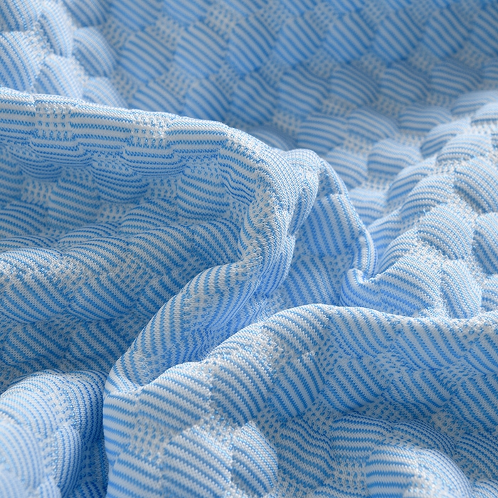 91家纺网 家纺一手货源 找家纺 艾兜坊 2025新款凉豆豆双人枕套 极简-蓝