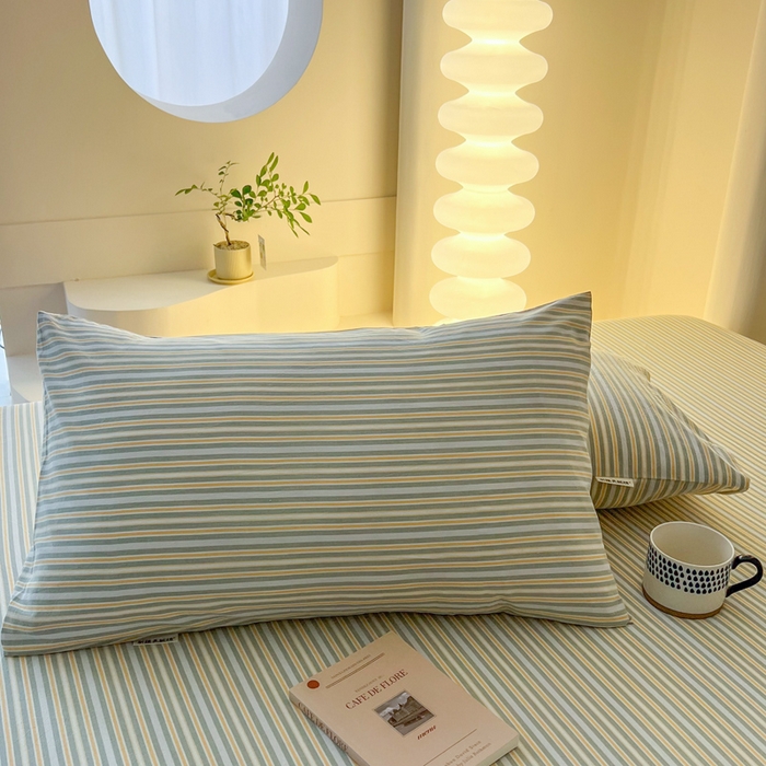 91家纺网 家纺一手货源 找家纺 恋之语家纺 2025新款全棉纯棉色织枕套单品单枕套枕套单件 简约芳菲