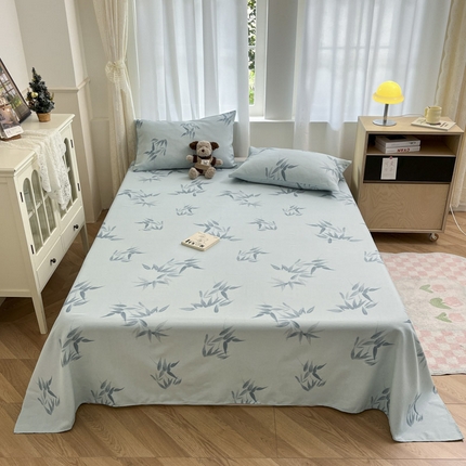 91家纺网 家纺一手货源 找家纺 总 新印象 2025新款原棉包边工艺款老粗布床单三件套