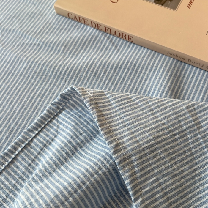 91家纺网 家纺一手货源 找家纺 恋之语 2025新款全棉纯棉色织床笠单品单床笠床笠单件 简约芳菲