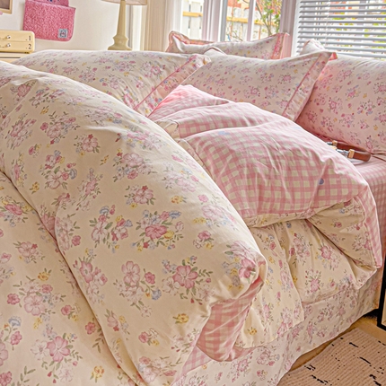 暖芯优选 2025新款全棉纯棉一字绣四件套系列 春日限定