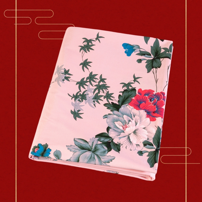 91家纺网 家纺一手货源 找家纺 居美良品 2025新款国民老上海100%全棉床单 牡丹绽放-玉色