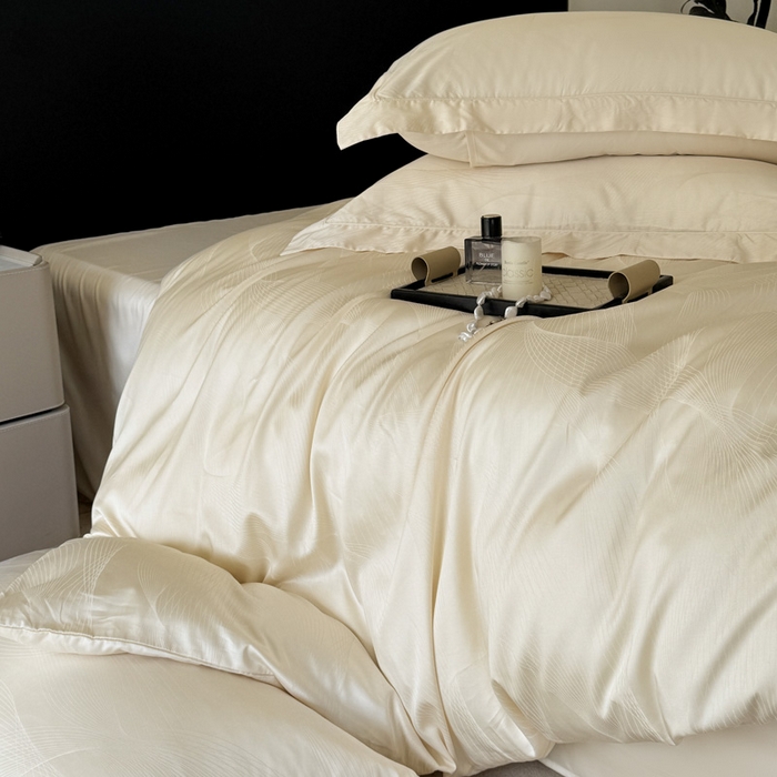 91家纺网 家纺一手货源 找家纺 莱豫家纺 2025新款天丝棉提花四件套 媞娜米