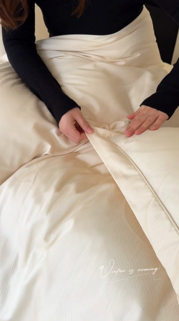 91家纺网 家纺一手货源 找家纺 莱豫家纺 2025新款天丝棉提花四件套 媞娜米