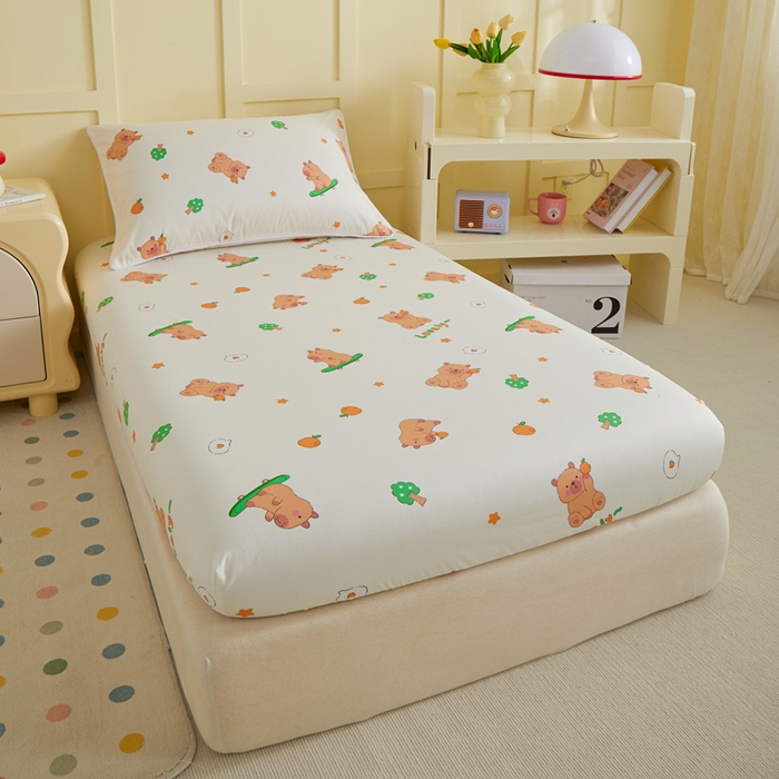 91家纺网 家纺一手货源 找家纺 ds生活馆 2025新款儿童纯棉精梳棉系列单床笠 滑板巴拉