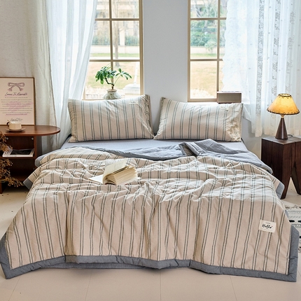 91家纺网 家纺一手货源 找家纺 （总）恋人优选 2025新款纯棉色织水洗夏被