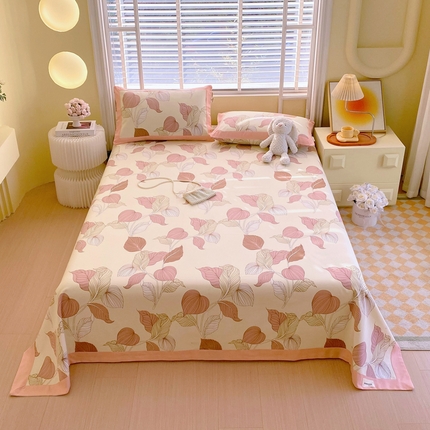 91家纺网 家纺一手货源 找家纺 （总）春皖家纺 2025新款A类全棉简约老粗纱布四件套风格一-工艺款单床单