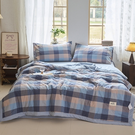 91家纺网 家纺一手货源 找家纺 （总）恋人优选 2025新款纯棉色织水洗夏被