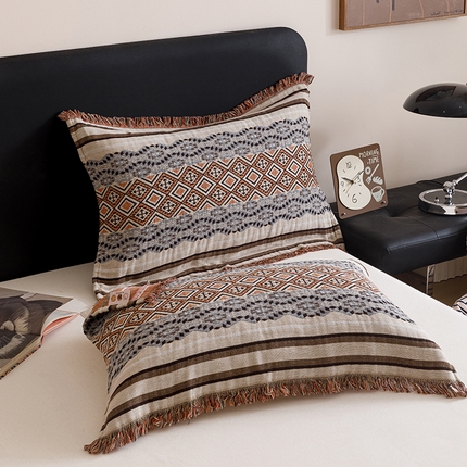 91家纺网 家纺一手货源 找家纺 （总）麻依2025新款色织提花流苏枕巾