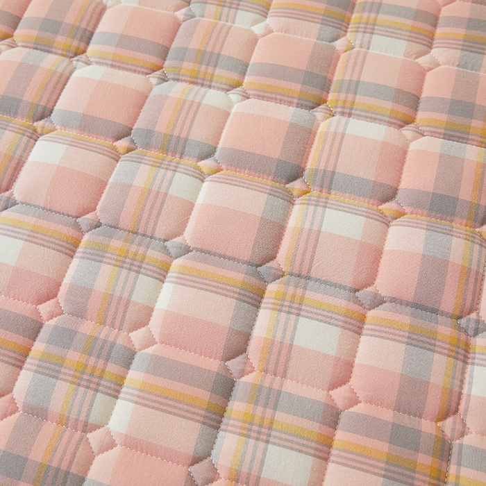 91家纺网 家纺一手货源 找家纺 喜居家纺2025新款A类水洗棉夹棉棉花床笠垫 棉-云舒粉