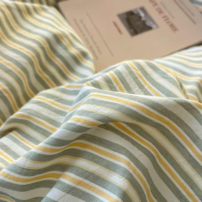 91家纺网 家纺一手货源 找家纺 恋之语家纺 2025新款全棉纯棉色织床单单品单床单床单单件 简约芳菲