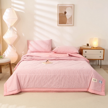 91家纺网 家纺一手货源 找家纺 （总）恋人优选 2025新款纯棉色织水洗夏被