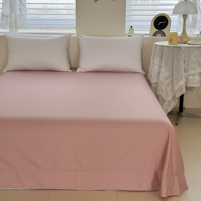 91家纺网 家纺一手货源 找家纺 艾迪尚家纺 2025新款A类纯色双拼长绒棉纯棉刺绣系列单品床单 床单单件（有单品 可定制） 奶粉甜梦