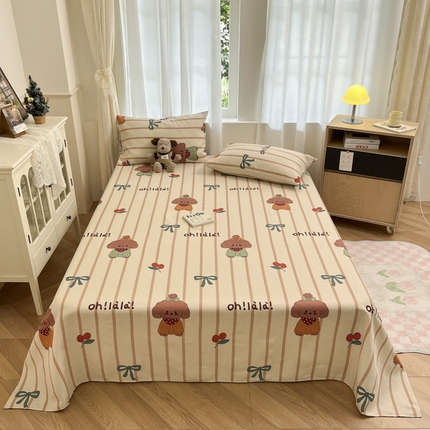 91家纺网 家纺一手货源 找家纺 总 新印象 2025新款原棉包边工艺款老粗布床单三件套