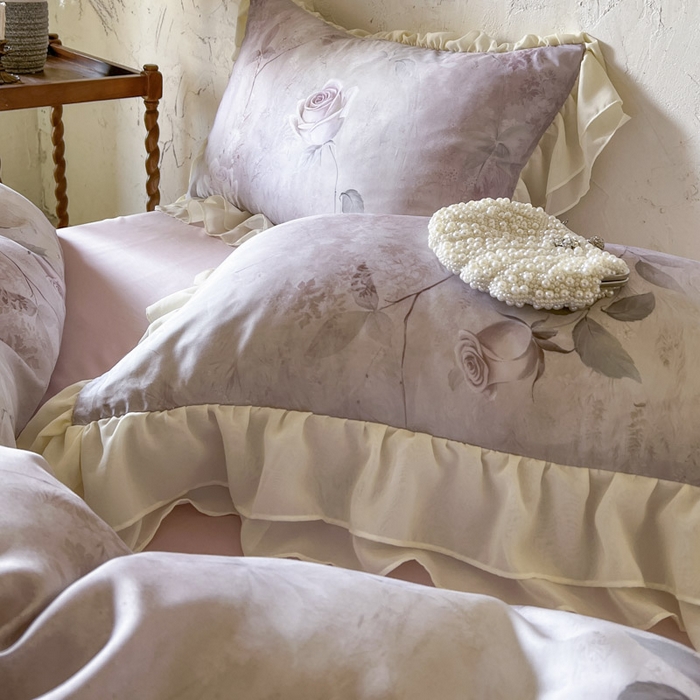 91家纺网 家纺一手货源 找家纺 （总）亲亲公主 2025新款莱赛尔天丝棉玫瑰之恋四件套