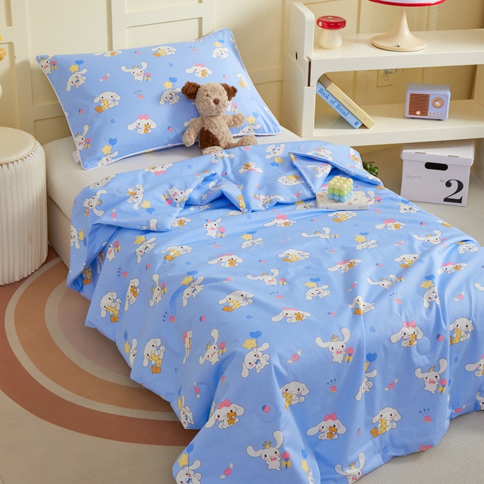 91家纺网 家纺一手货源 找家纺 ds生活馆 2025新款儿童纯棉精梳棉系列单夏被 玩具玉桂狗