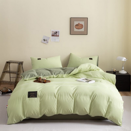 91家纺网 家纺一手货源 找家纺 （总）恋之语 2025新款90克纯色双拼单被套