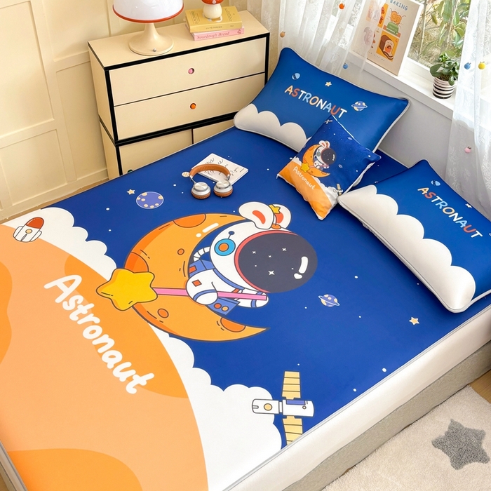 91家纺网 家纺一手货源 找家纺 （总）ds生活馆 2025新款大版卡通牛奶丝凉席