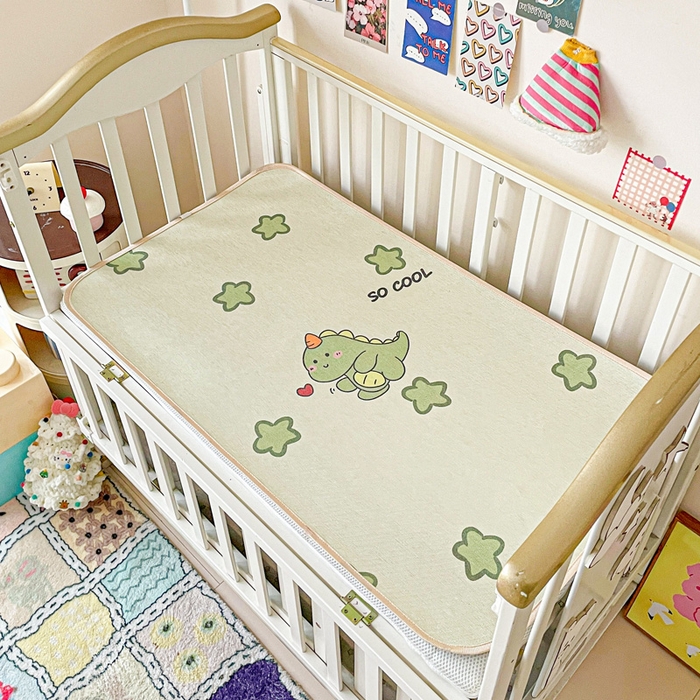 91家纺网 家纺一手货源 找家纺 富馨莱 2025新款幼儿园古藤席冰丝席双面可用儿童凉席双面凉感 独角龙