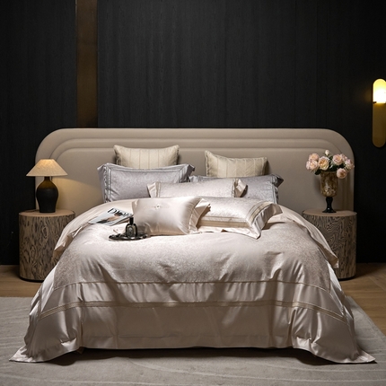 91家纺网 家纺一手货源 找家纺 （总）时亿家居 2025新款高精密色织提花四件套 维也纳