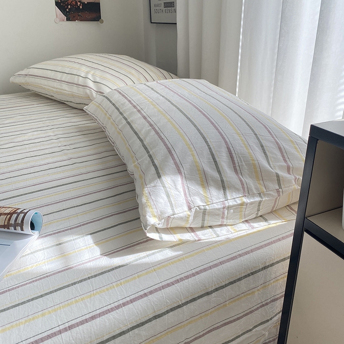 91家纺网 家纺一手货源 找家纺 艾咪-Amy ntmy 2025新款全棉纯棉色织水洗棉单品-平铺款 且乐绿