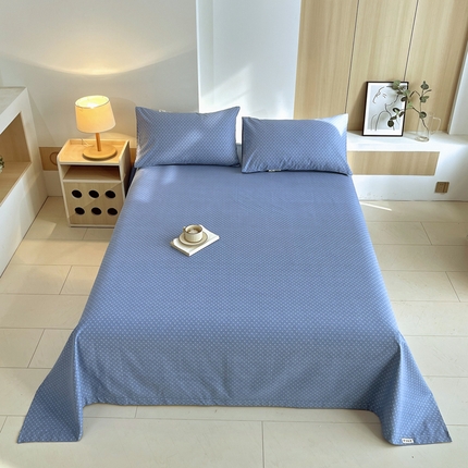 91家纺网 家纺一手货源 找家纺 （总）春皖家纺 2025新款A类全棉简约老粗纱布四件套风格一-普通款单床单