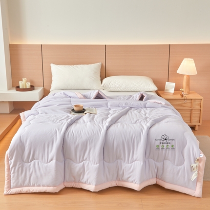 91家纺网 家纺一手货源 找家纺 （总）易博家纺 2025新款格子纯色水洗棉无印风百分百新疆棉花夏被夏凉被被子被芯