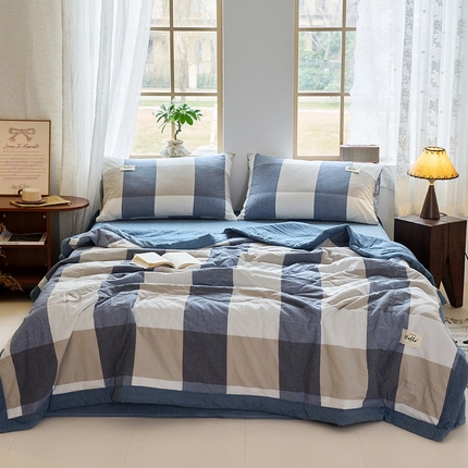 91家纺网 家纺一手货源 找家纺 （总）恋人优选 2025新款纯棉色织水洗夏被