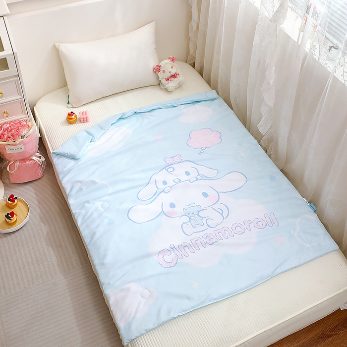 91家纺网 家纺一手货源 找家纺 2025新款三丽鸥正版授权库洛米儿童大版夏被夏凉被凉感天丝空调被夏凉被幼儿园午睡凉席夏被三件套 大耳狗-宝贝