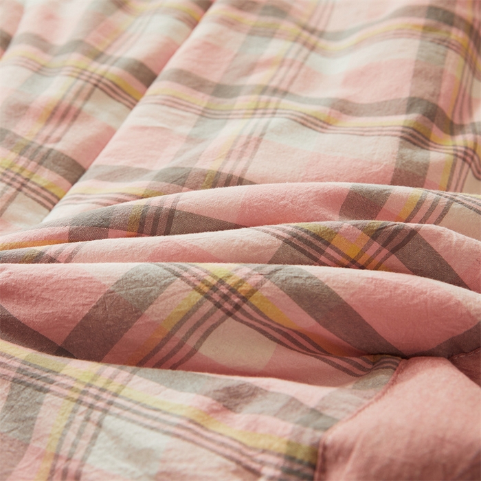 91家纺网 家纺一手货源 找家纺 恋人优选 2025新款纯棉色织水洗夏被 莫妮粉