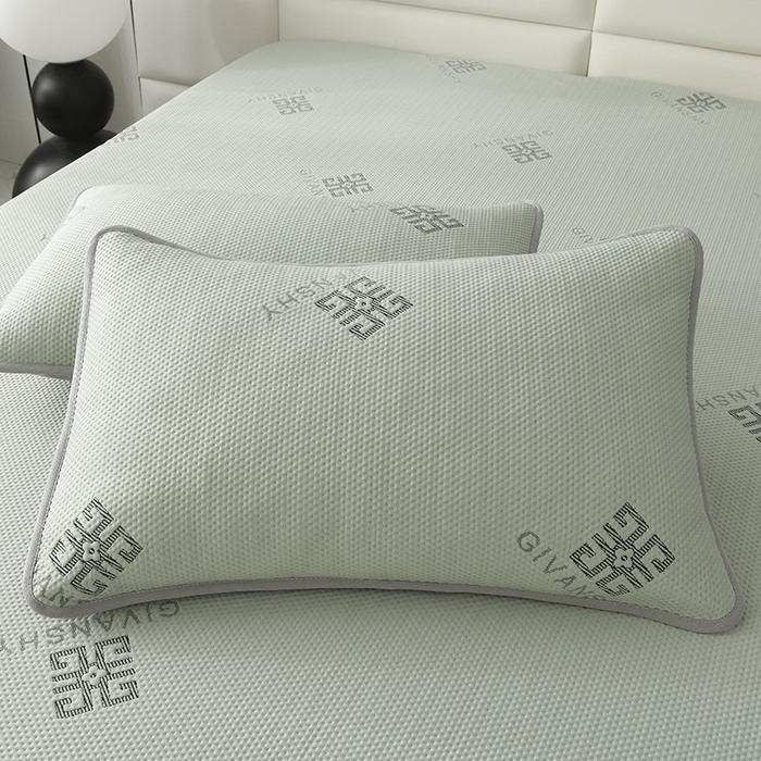 91家纺网 家纺一手货源 找家纺 绒多多 2025新款A类凉感冰豆豆席子凉席床笠款 薄荷绿