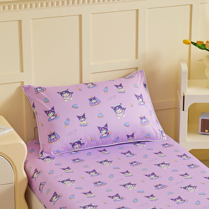 91家纺网 家纺一手货源 找家纺 ds生活馆 2025新款儿童纯棉精梳棉系列单床笠 太空库洛米