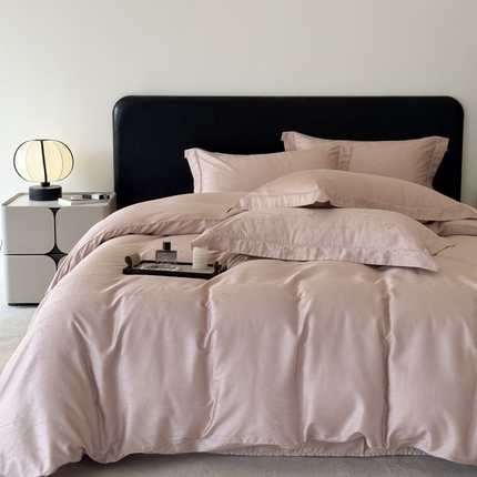 91家纺网 家纺一手货源 找家纺 莱豫家纺 2025新款天丝棉提花四件套 米洛粉