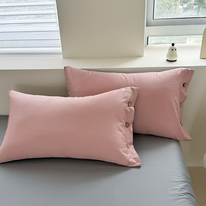 91家纺网 家纺一手货源 找家纺 艾迪尚家纺 2025新款A类纯色双拼长绒棉纯棉刺绣系列单品被套 被套单件（有单品 可定制） 粉灰谧语