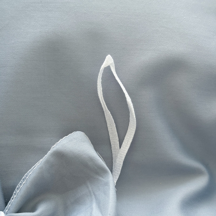 91家纺网 家纺一手货源 找家纺 2025新款A类纯色双拼长绒棉纯棉刺绣四件套 驼韵蓝调