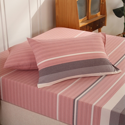 恋之语家纺 2025新款全棉纯棉色织枕套单品单枕套枕套单件 米驼青年