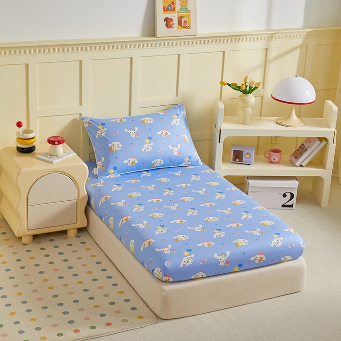 91家纺网 家纺一手货源 找家纺 ds生活馆 2025新款儿童纯棉精梳棉系列单床笠 玩具玉桂狗