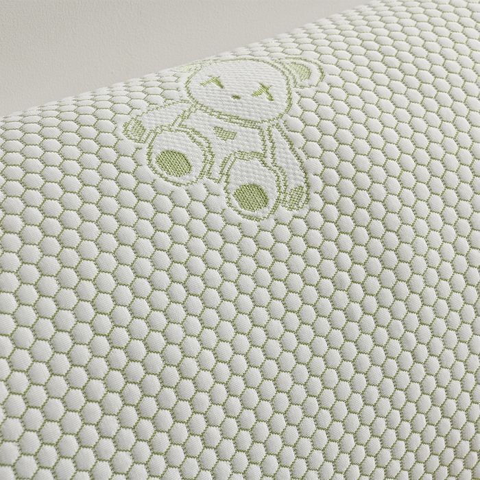 91家纺网 家纺一手货源 找家纺 艾兜坊 2025新款凉豆豆双人枕套 极简小熊-绿