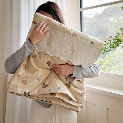 91家纺网 家纺一手货源 找家纺 （总）暖生活 2025新款60支全棉单层纱大豆被