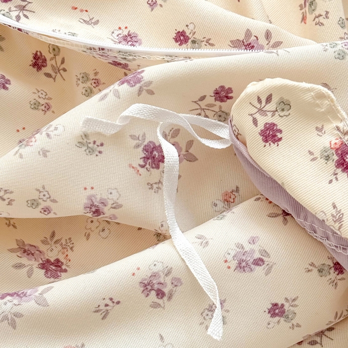 91家纺网 家纺一手货源 找家纺 丝芙妮家居2025新款水洗针织棉双层纱印花四件套 春野花苑