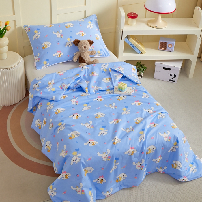 91家纺网 家纺一手货源 找家纺 ds生活馆 2025新款儿童纯棉精梳棉系列单夏被 玩具玉桂狗