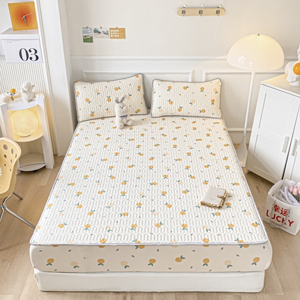 91家纺网 家纺一手货源 找家纺 （总）可恩欣 爆款加厚乳胶凉席床笠三件套可单卖可组合凉感丝夏被四件套