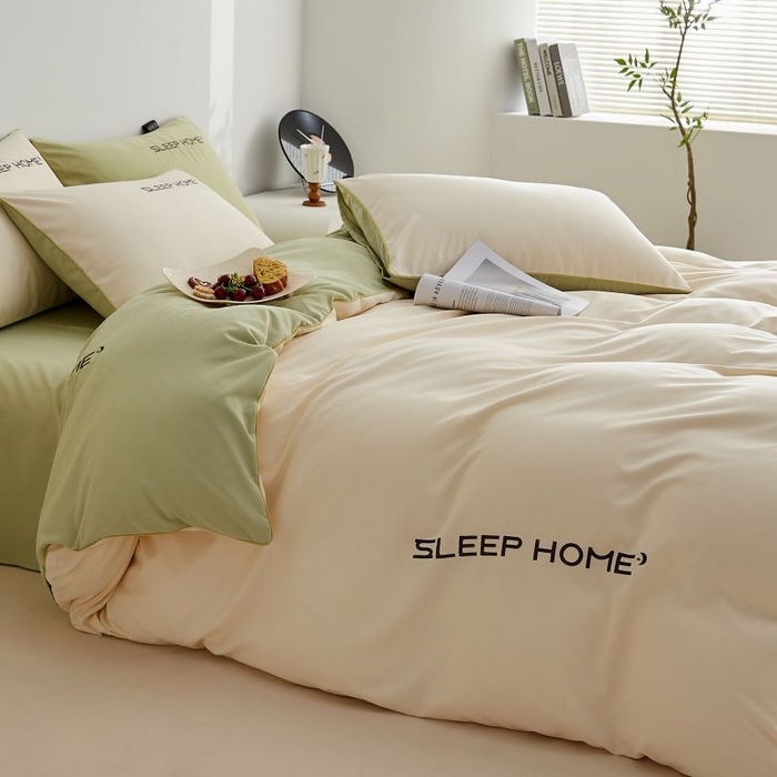 91家纺网 家纺一手货源 找家纺 （总）恋之语 2025新款110克麻绳双拼刺绣四件套