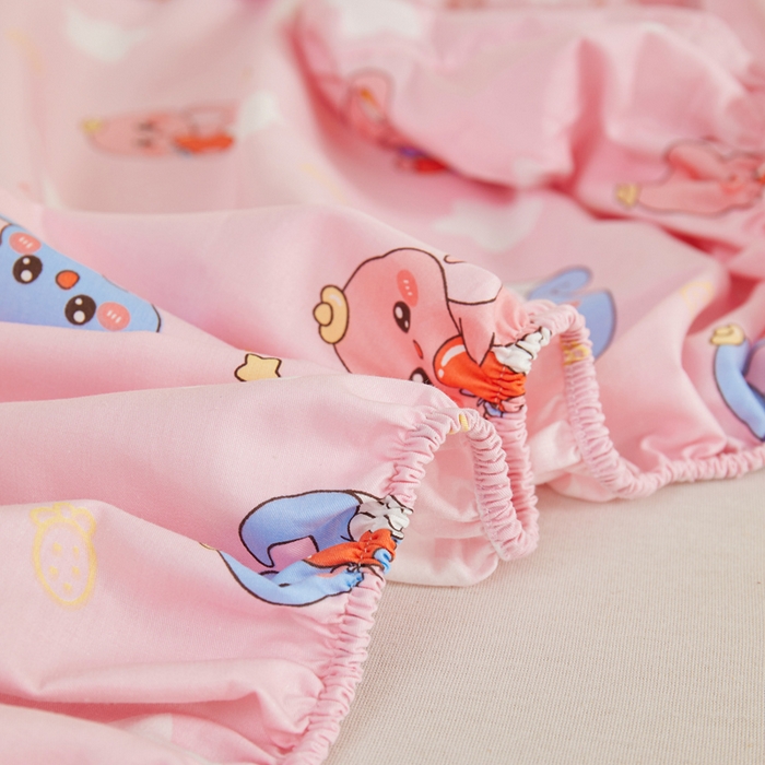 91家纺网 家纺一手货源 找家纺 ds生活馆 2025新款儿童纯棉精梳棉系列单床笠 水果恐龙