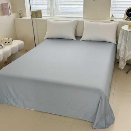 91家纺网 家纺一手货源 找家纺 （总）艾迪尚家纺 2025新款A类纯色双拼长绒棉纯棉刺绣系列单品床单 床单单件（有单品 可定制）