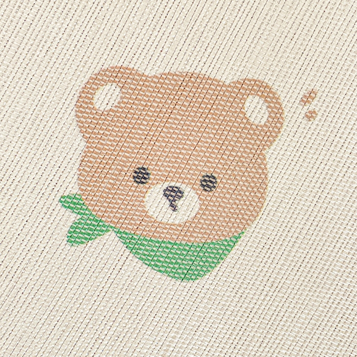 91家纺网 家纺一手货源 找家纺 富馨莱 2025新款幼儿园古藤席冰丝席双面可用儿童凉席双面凉感 奥利小熊