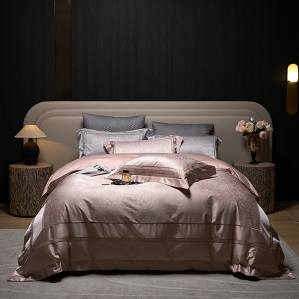 91家纺网 家纺一手货源 找家纺 （总）时亿家居 2025新款高精密色织提花四件套 维也纳