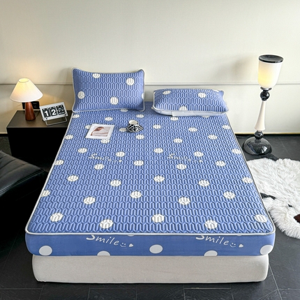 91家纺网 家纺一手货源 找家纺 （总）可恩欣 爆款加厚乳胶凉席床笠三件套可单卖可组合凉感丝夏被四件套